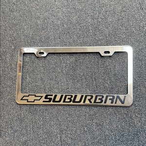 Chevrolet Chevy Suburban Chrome Silver License Plate Frame